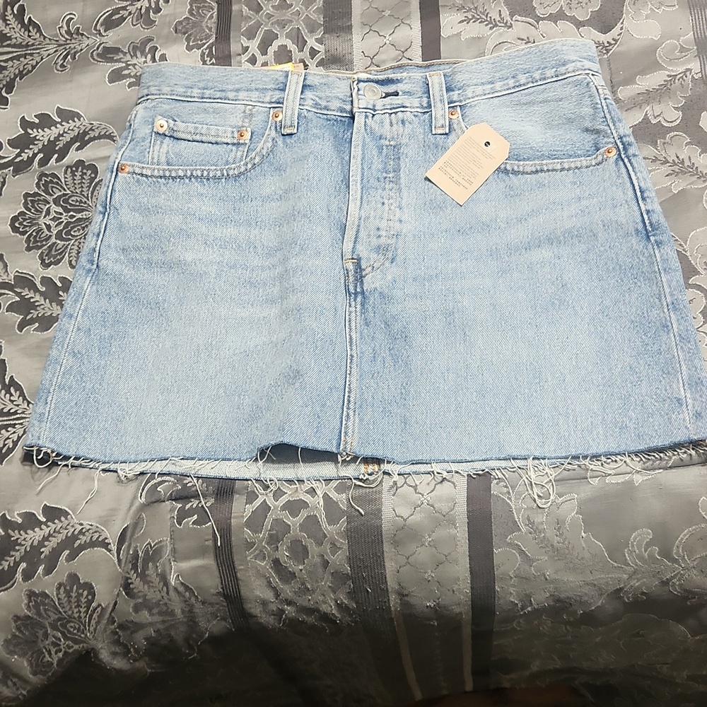 Levi's Light Blue Denim Mini Skirt